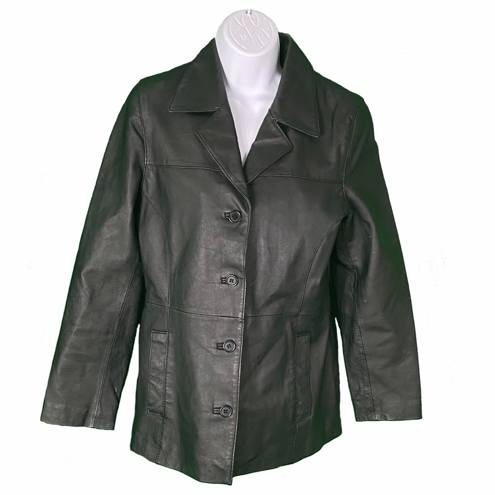 John Paul Richard Uniform Petite Leather Jacket